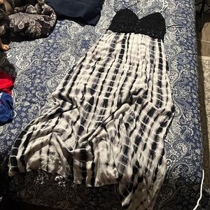 Maxi Dress with Crocheted Top